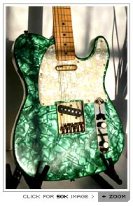 custom pearloid inlayed telecaster body