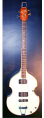 vintage eko acoustic violin bass white